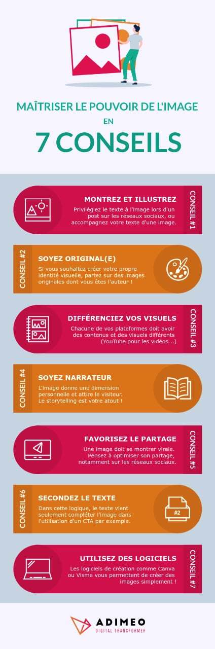 découvrez l'importance du pouvoir visuel en contenu : comment des éléments graphiques accrocheurs peuvent renforcer votre message, capter l'attention de votre audience et améliorer l'engagement sur vos plateformes digitales.